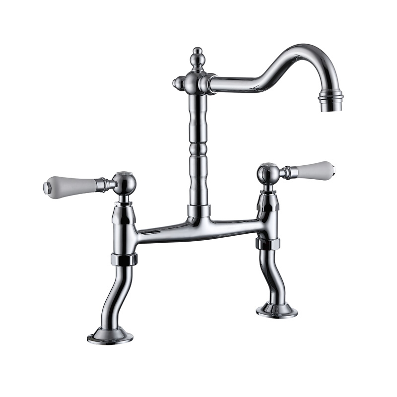110206 double hole double handle kitchen faucet