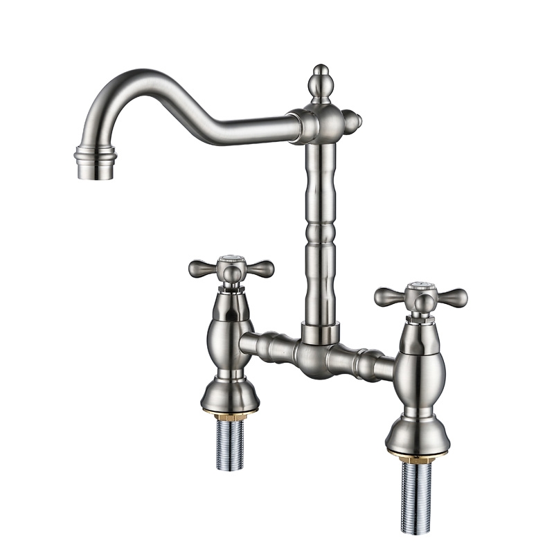 110023ND double hole bridge kitchen faucet