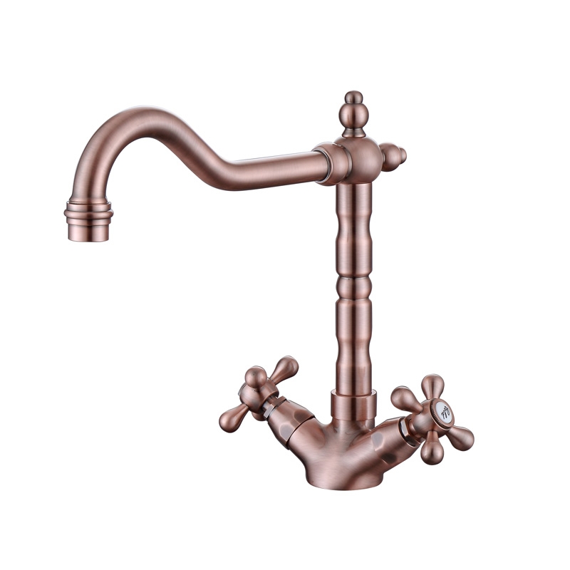 110021AC single hole double handle kitchen faucet